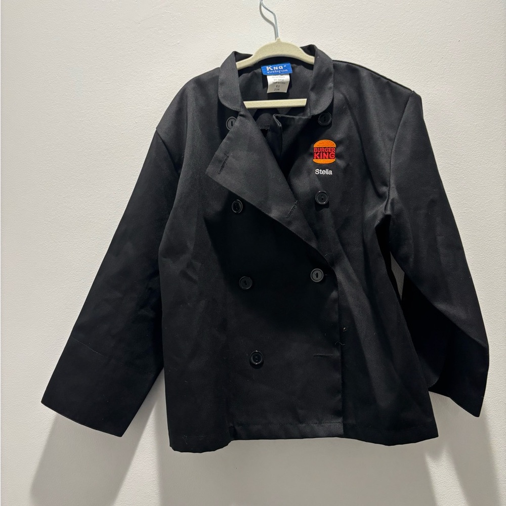 Kids Black Chef Jacket by Burger King for a Stella